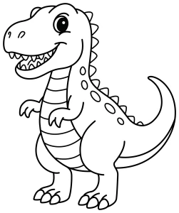 Cute Little Tyrannosaurus Rex with a Happy Smile π¦πΏβ¨
