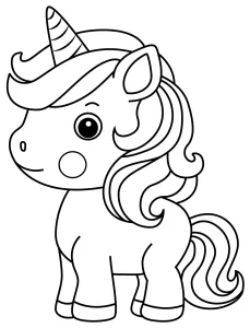 Cute Little Unicorn Standing 🦄✨🌈