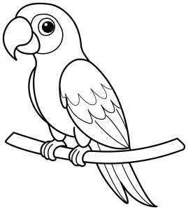 Cute Parrot Perching on a Branch 🦜✨🌟