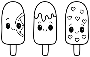 Cute Popsicles with Funny Faces 🍦😊❤️