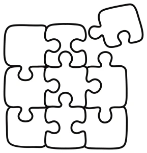 Cute Puzzle 3x3 9 Pieces 🧩🎨😊