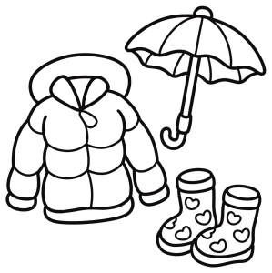 Cute Rainy Day Outfit Set ☔👢🧥