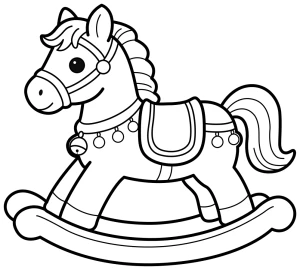 Cute Wooden Rocking Horse Toy 🎠🐴✨