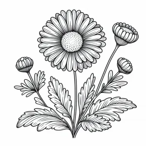 Daisy Flower with Leaves πΌπ