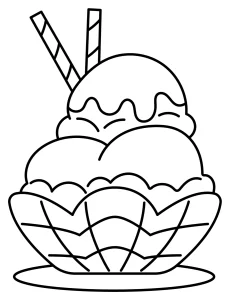 Dame Blanche Ice Cream with Wafer Rolls 🍦🍫🍪