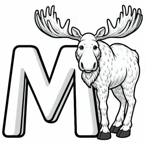 Moose with Letter M 🦌🔠