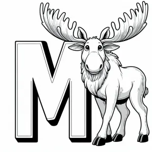 Moose with Letter M 🦌🔠