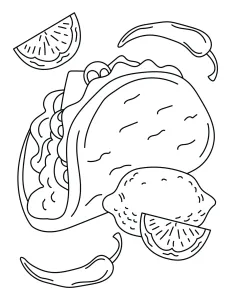 Delicious Mexican Taco with Peppers and Lime🌮🌶️🍋