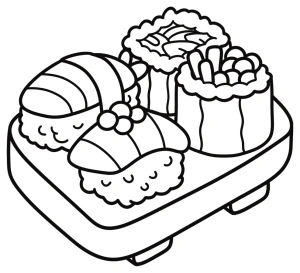 Delicious Sushi Platter with Different Kinds of Sushi 🍣🍱🥢