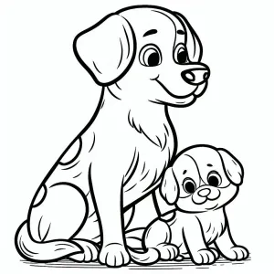 Dog πΆ Sitting with Cute Puppy πΎπΆ