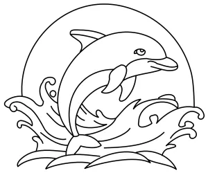 Dophin Jumping out of the Water with Sunset 🐬🌊🌅