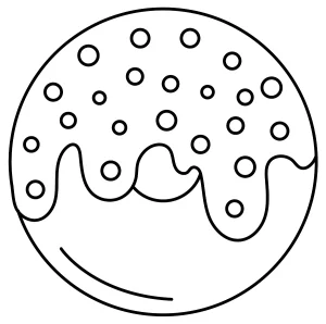 Donut with Frosting and M&Ms 🍩🍬😋🌈