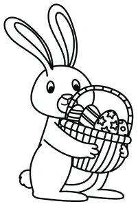 Easter Bunny Carrying Basket Filled with Easter Eggs π°π₯ππ¨