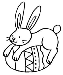 Easter Bunny Lying on Easter Egg Chilling π°π₯πΌπβοΈ