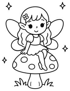 Fairy Sitting on Mushroom with Butterfly Wings π§ββοΈππ¦