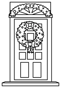 Festive Christmas Door with Wreath 🎄🎁🎅