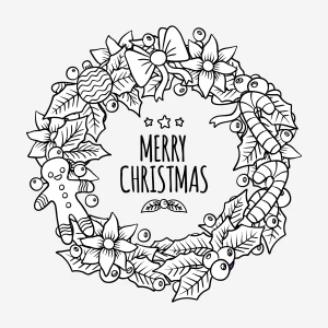 A Festive Christmas Wreath with Holiday Ornaments and Flowers 🎄🎀🎅