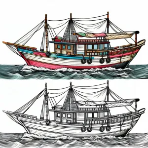 Fishing Boat at Sea π£π€