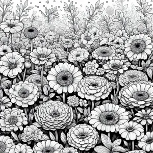 Flowers in the Meadow with Grass 🌼🌿