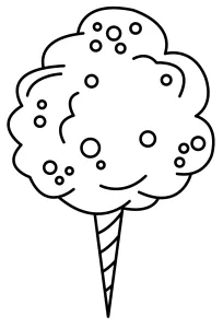 Fluffy Cotton Candy on Striped Stick Sweet Fun 🍭🎡🌈🧁🎠