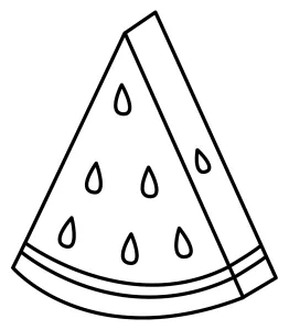 Fresh Summer Watermelon Slice with Seeds 🍉☀️🌈