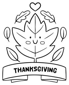 Friendly Thanksgiving Leaf with Heart 🍂🍁💖