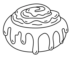 Frosted Cinnamon Roll Bun Dripping Sweet Icing Dessert Snack for Kids Fun 🌀🍥✨