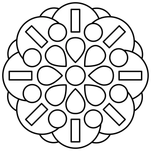 Geometric Mandala with Shapes and Symmetry 🌀✨🌟
