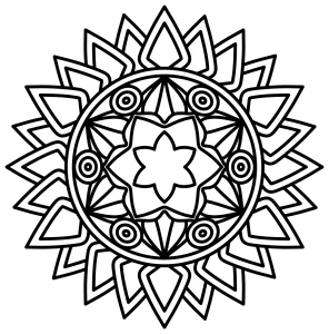 Geometric Mandala with Star and Circles 🌟⭕️✨