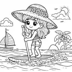 Girl on Sup in Summer ππββοΈπ