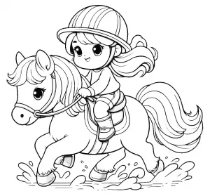 Girl Riding Horse 🐴👧✨