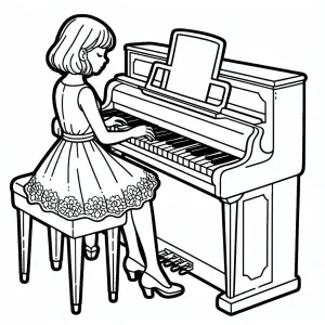Girl Playing Piano 👧🎹