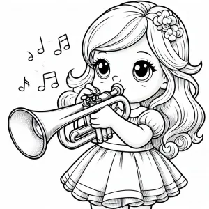 Girl Playing Trumpet 👧🎺