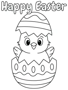 Happy Easter Cute Chick Hatching from Decorated Easter Egg 🐣🥚🌸🎨✨