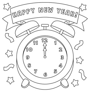 Happy New Year Countdown Clock Midnight with Stars and Confetti β°πβ¨π