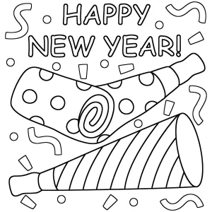 Happy New Year Party Blowers and Confetti 🎉🥳