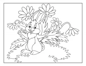 Happy Rabbit Standing on Grass with Flowers ππΈπΌπ