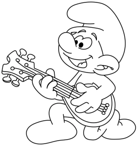 Harmony Smurf Playing Guitar with a Smile 🎵🎸😊