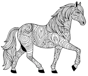 Cute Horse with Artistic Patterns π΄π¨β¨