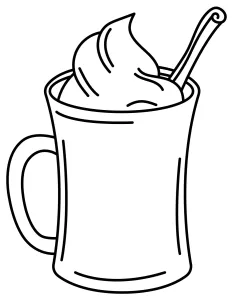 Hot Chocolate with Cream and Cinnamon 🍫🥛✨