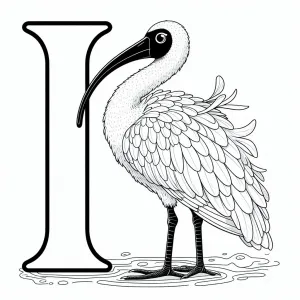 Ibis with letter I 🦜I