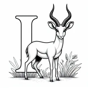 Impala with letter I 🦌I