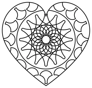 Intricate Heart Pattern with Symmetrical Design πβ€οΈπΉ