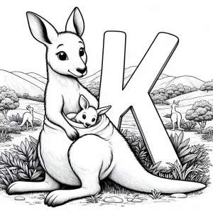 Kangaroo with Letter K 🦘🔠
