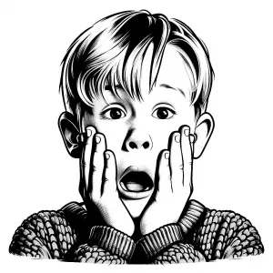 Kevin from Movie Home Alone Screaming 🎬😱😨