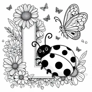 Ladybugs with Letter L ππ