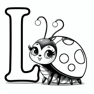 Ladybugs with Letter L ππ