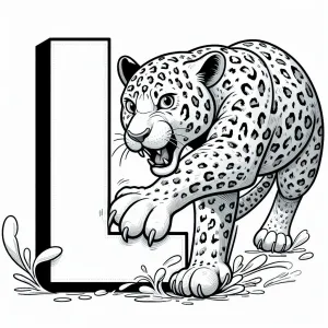 Leopard with Letter L ππ