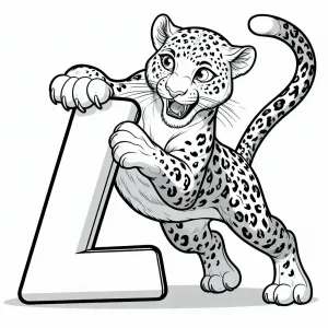 Leopard with Letter L ππ