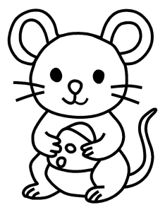 Little Mouse Holding Cheese ππ§β€οΈ